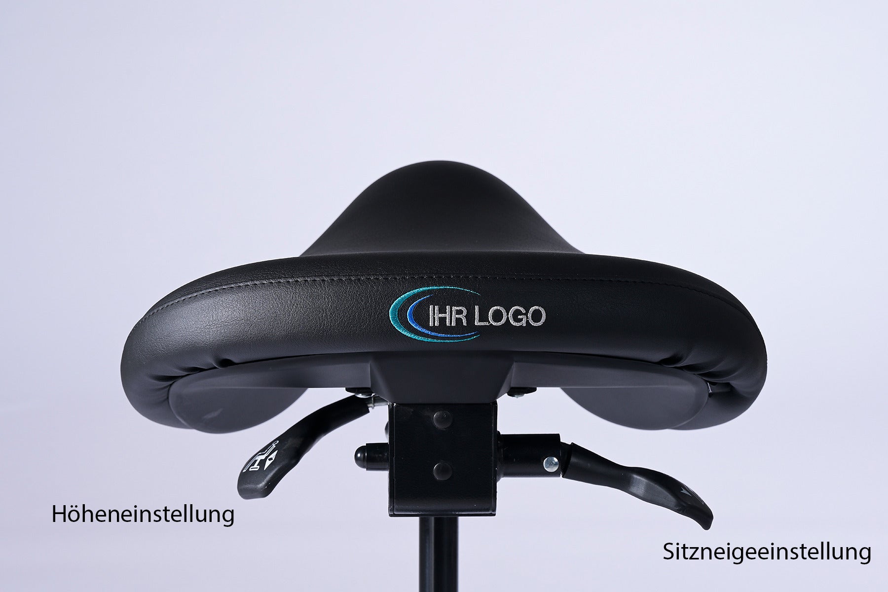 Garwin Sattelhocker personalisierbar mit ergonomisch geformtem Sitz, stufenloser Höhen- und Neigungsverstellung sowie 360° Drehfunktion – ideal für Arztpraxis, Klinik, Kosmetikstudio und Friseursalon