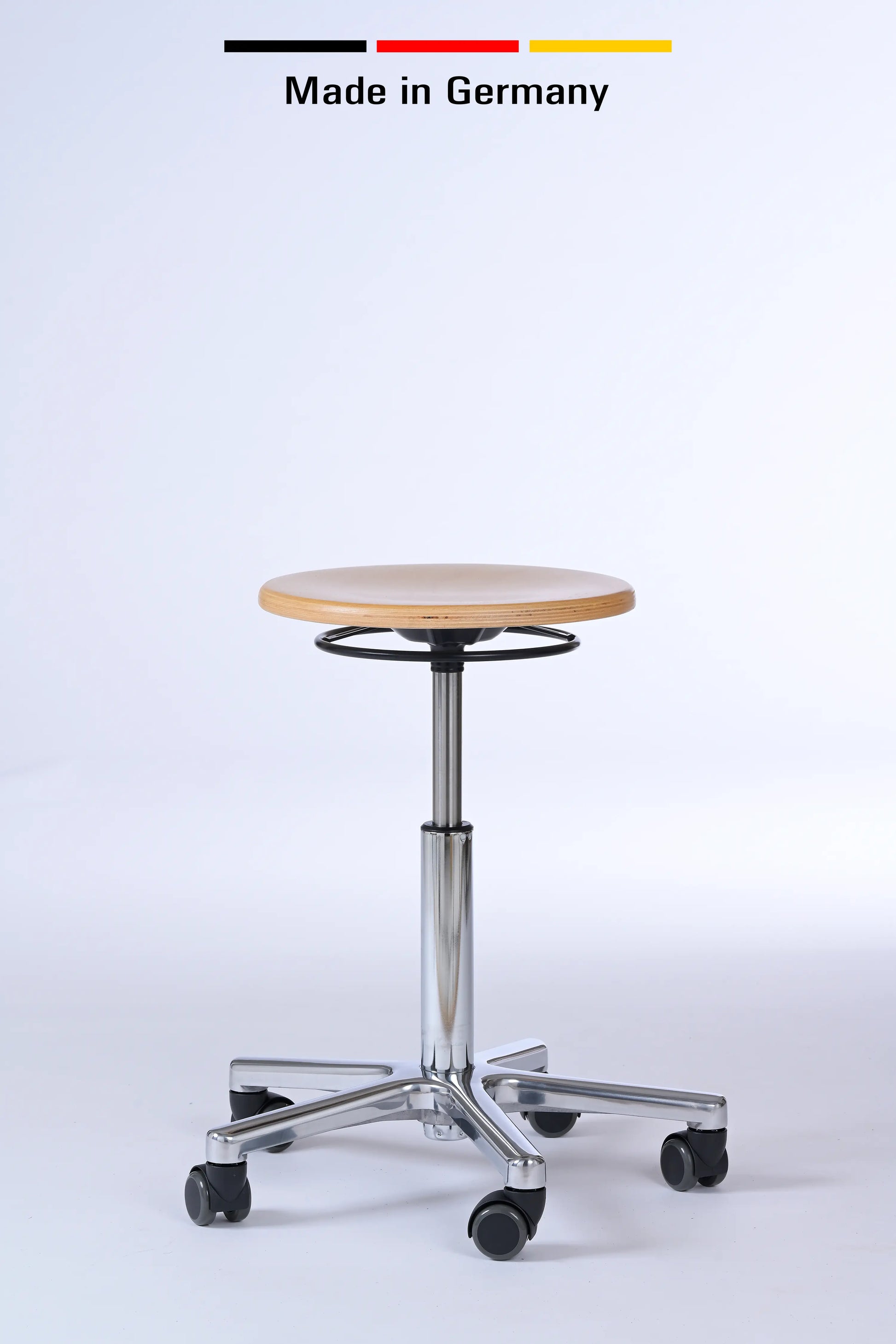 Arbeitshocker Dustin - Aluminium mit Rollen - Ergonomischer Werkstatthocker - Made in Germany - Lacontaire