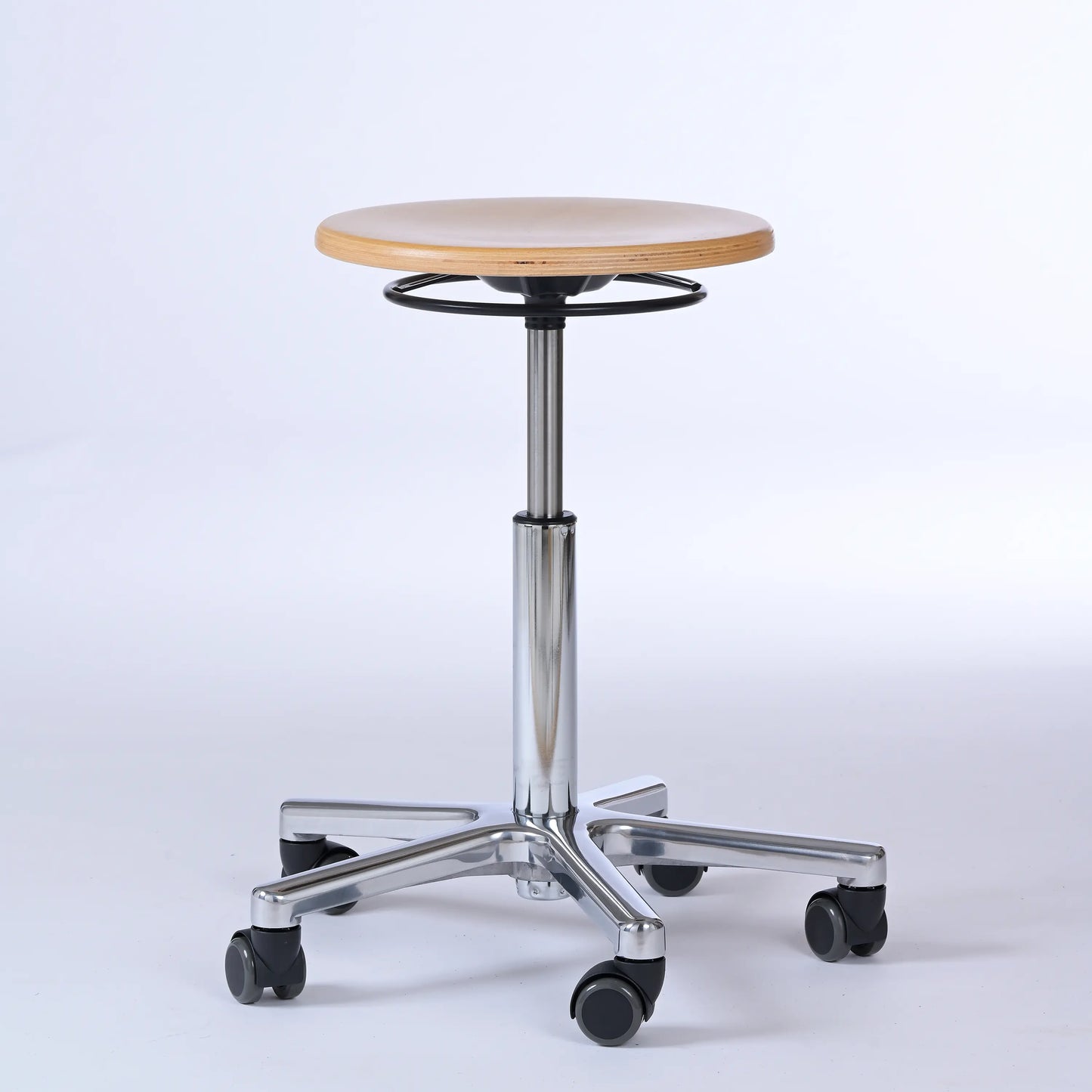 Arbeitshocker Dustin - Aluminium mit Rollen - Ergonomischer Werkstatthocker - Ohne Fußstütze - Lacontaire