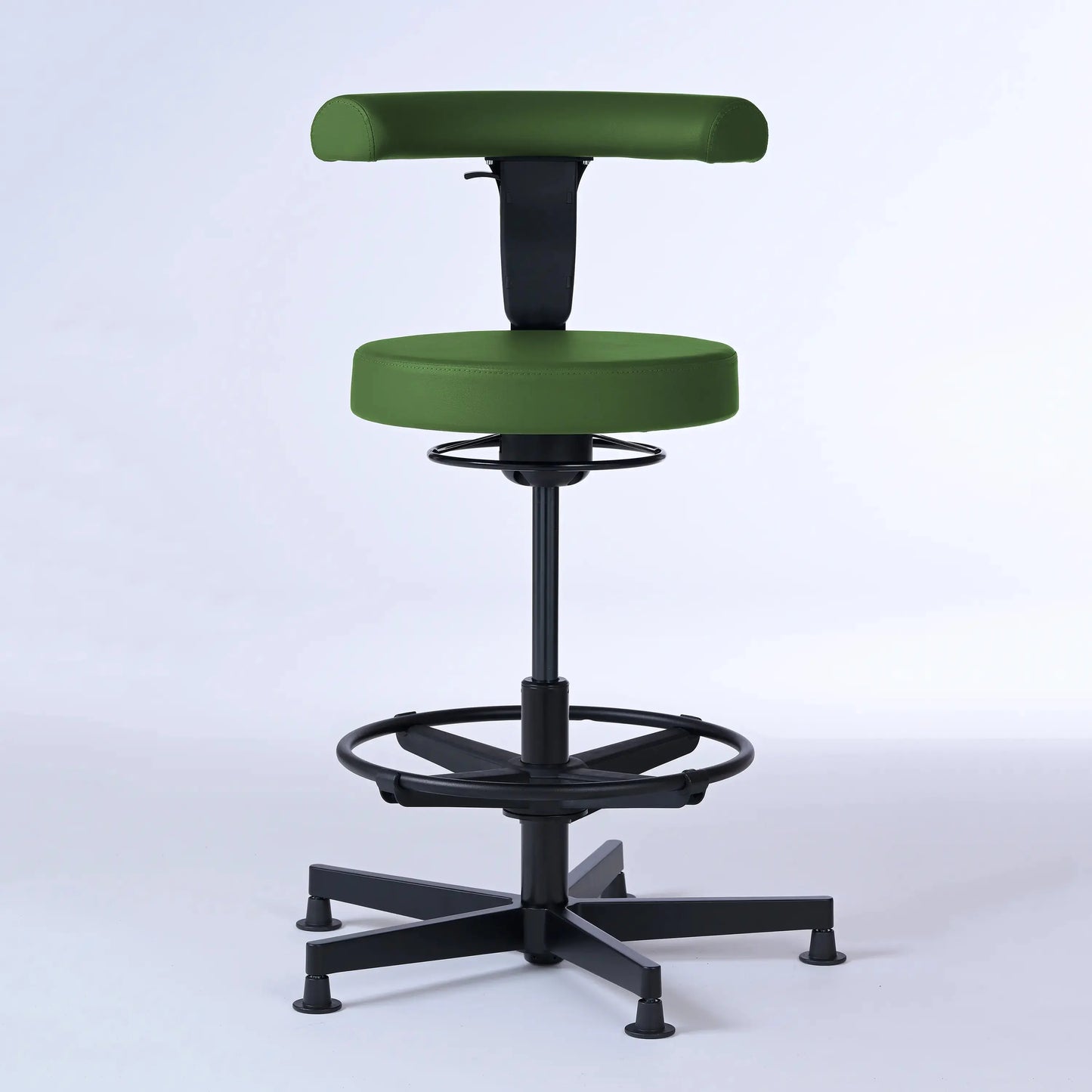 Stehhocker mit Rückenlehne Lantinus – Gestell Aluminium mit Gleitern -  - Lacontaire