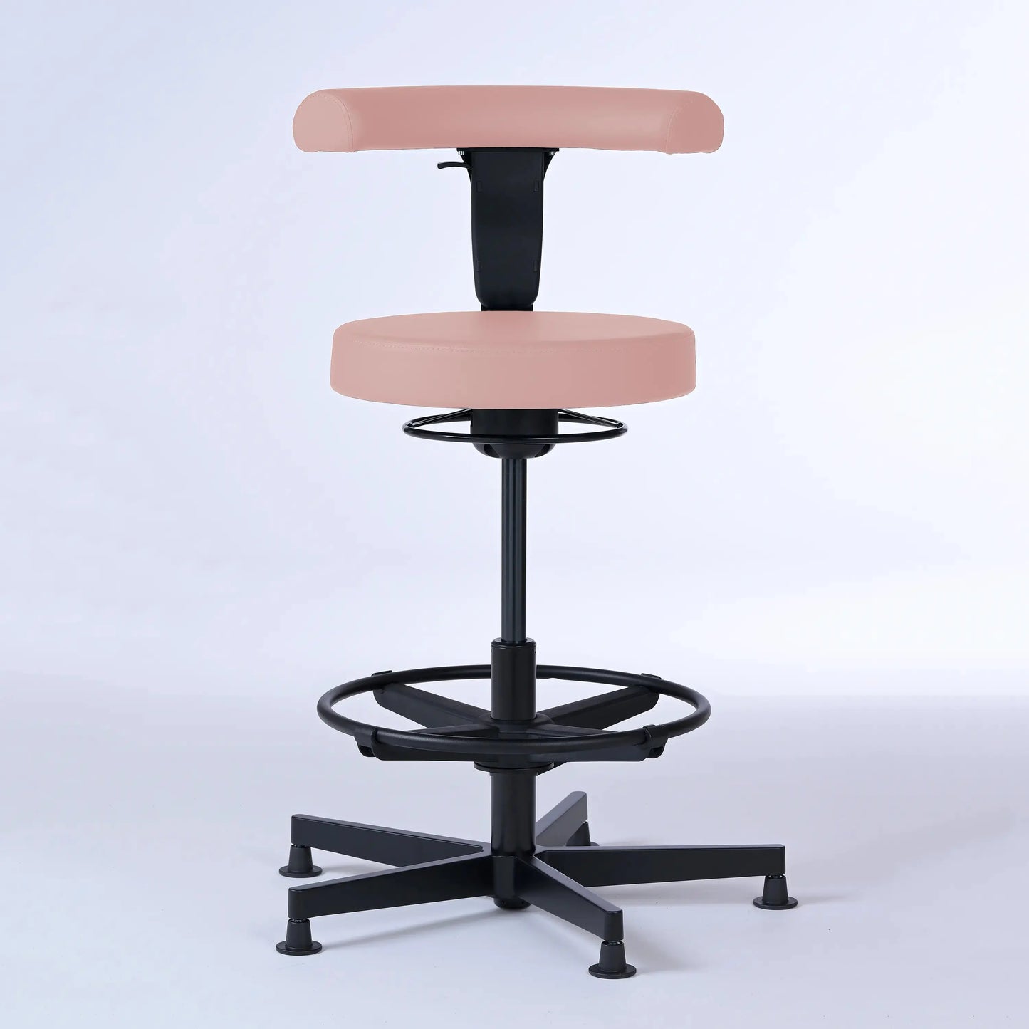 Stehhocker mit Rückenlehne Lantinus – Gestell Aluminium mit Gleitern -  - Lacontaire