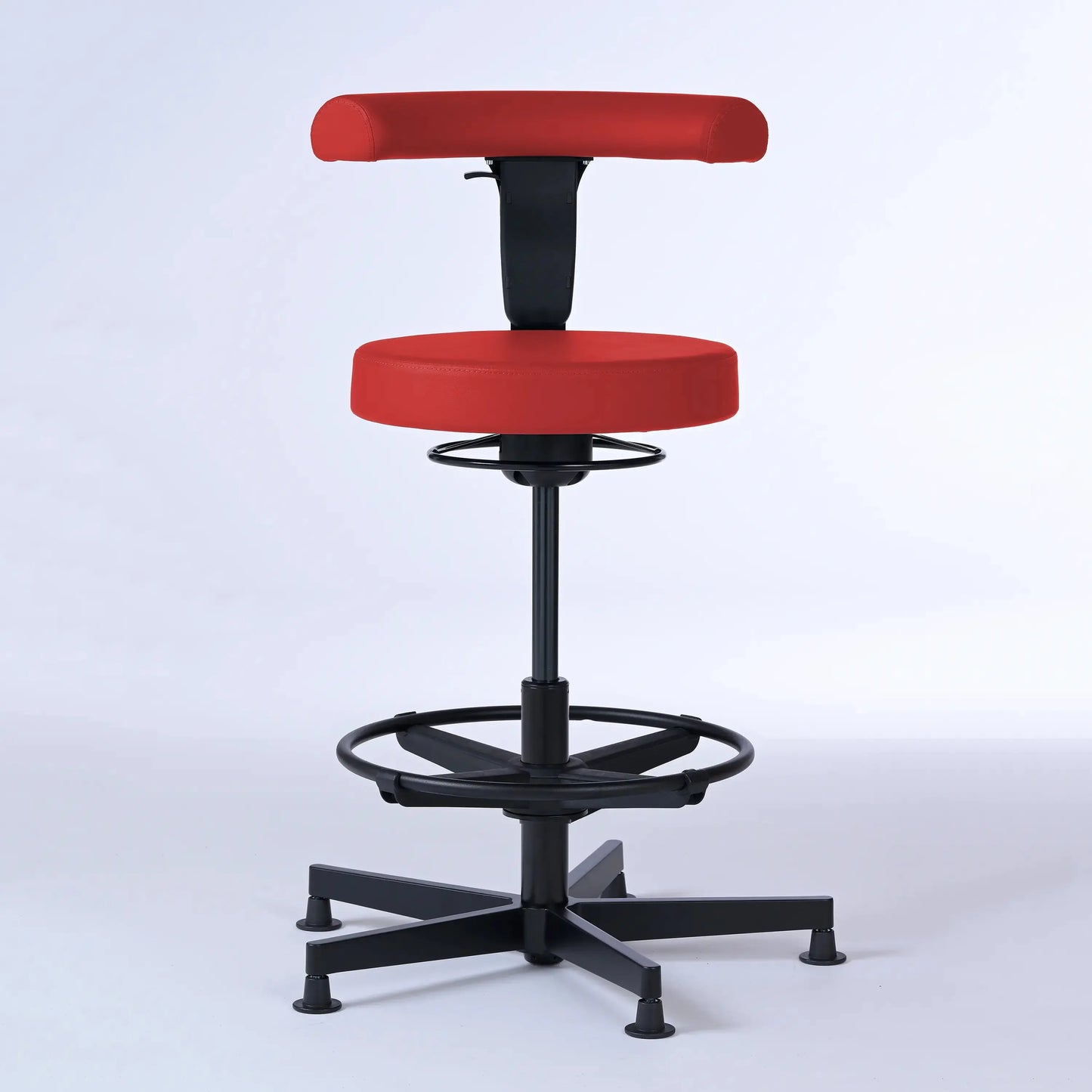 Stehhocker mit Rückenlehne Lantinus – Gestell Aluminium mit Gleitern -  - Lacontaire