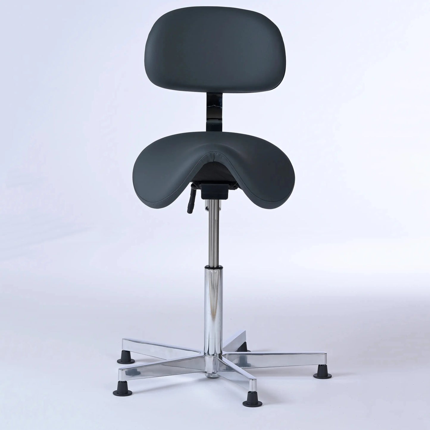 Stehhocker mit Rückenlehne Garwin – Gestell chrom mit Gleitern -  - Lacontaire