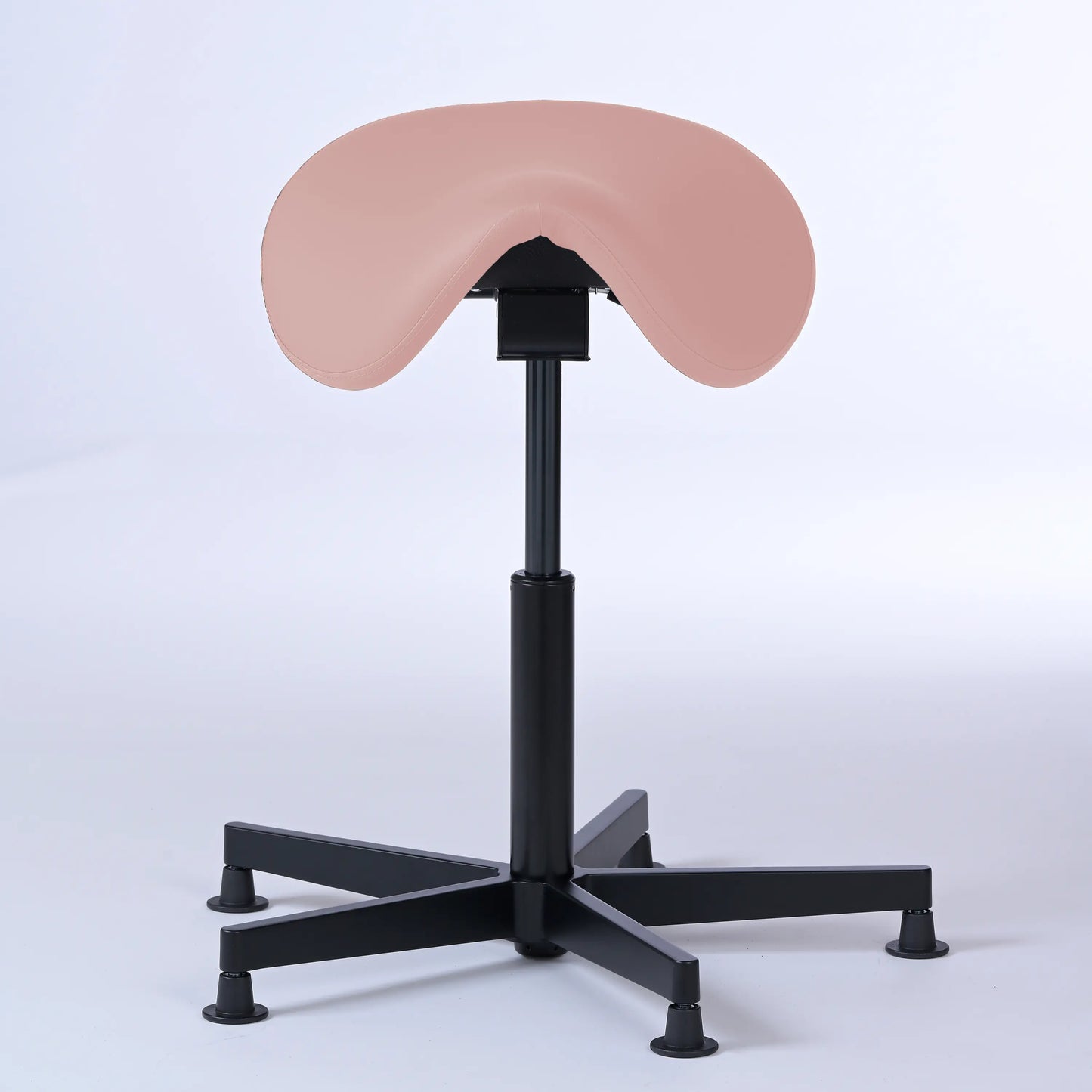 Stehhocker Garwin – Gestell Aluminium mit Gleitern - ergonomischer Sattelhocker - rosa (4956) / Ohne Fußstütze - Lacontaire