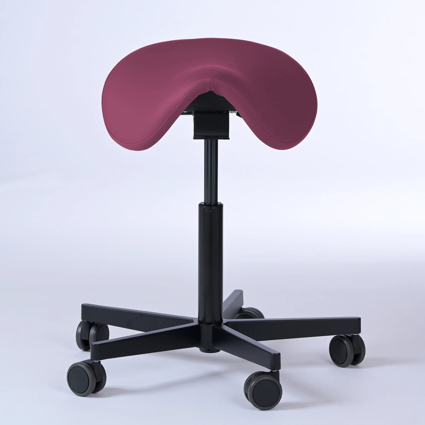 Sattelhocker Garwin – Gestell Aluminium mit Rollen - ergonomischer Sattelstuhl - lila (4958) / Ohne Fußstütze - Lacontaire