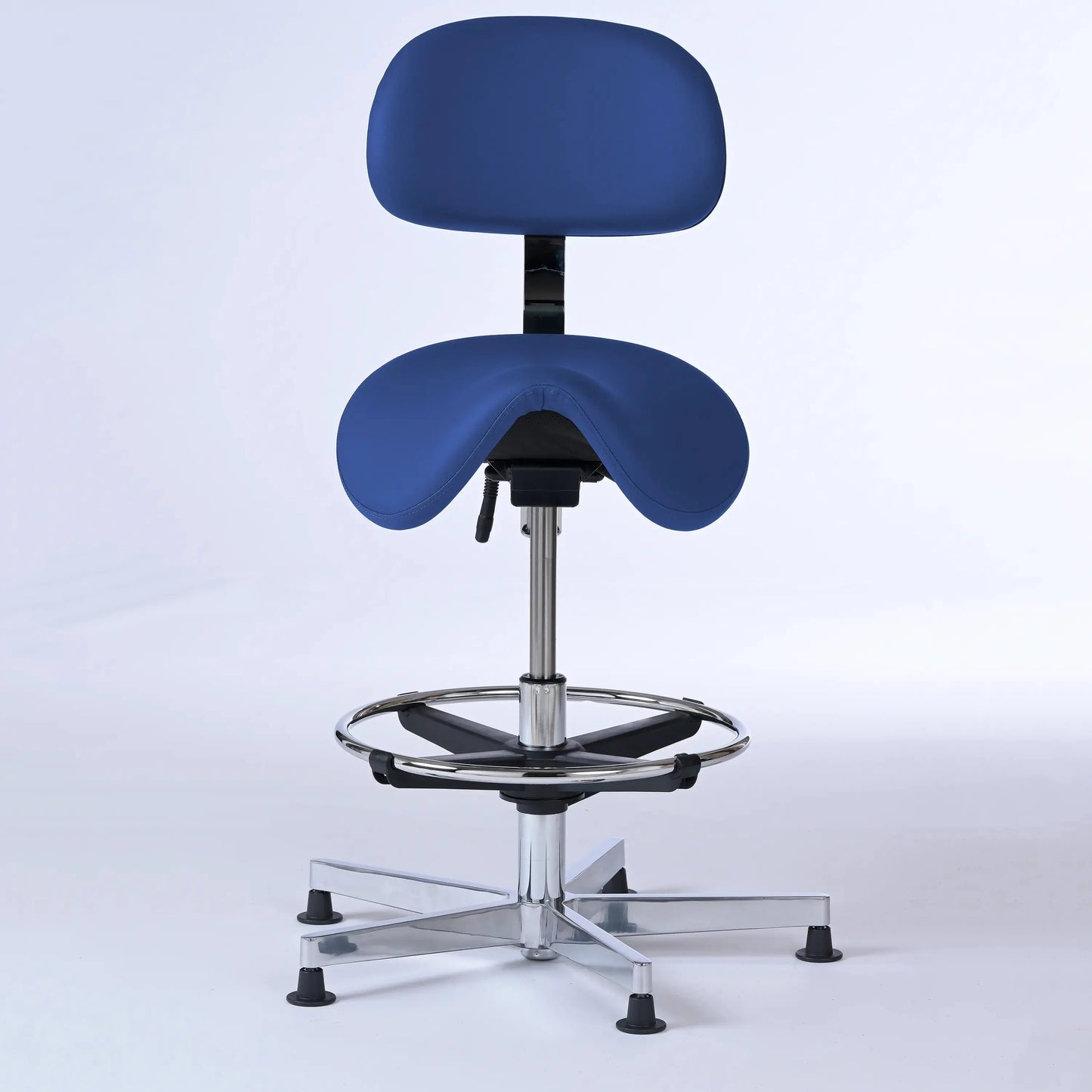 Stehhocker mit Rückenlehne Garwin – Gestell chrom mit Gleitern -  - Lacontaire