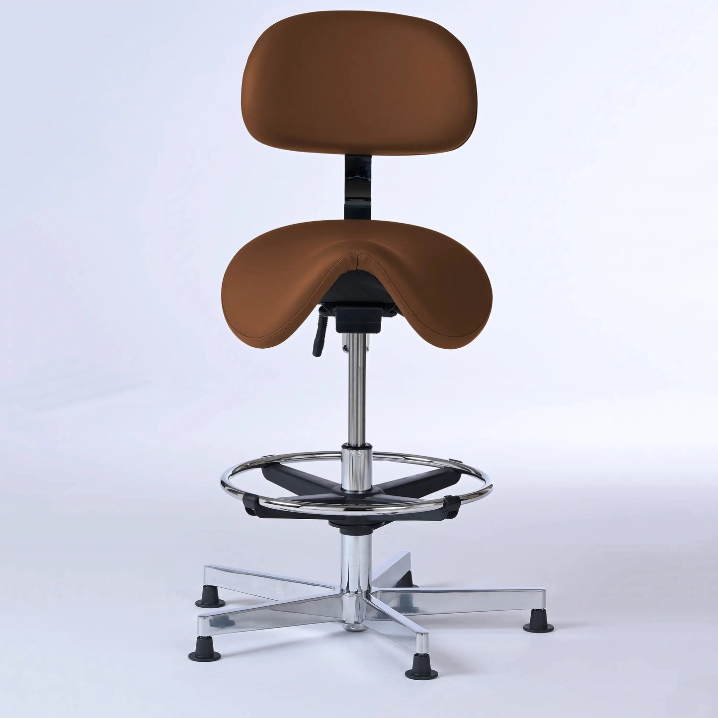 Stehhocker mit Rückenlehne Garwin – Gestell chrom mit Gleitern -  - Lacontaire