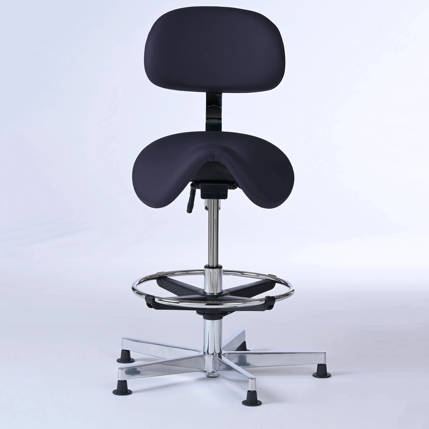 Stehhocker mit Rückenlehne Garwin – Gestell chrom mit Gleitern -  - Lacontaire