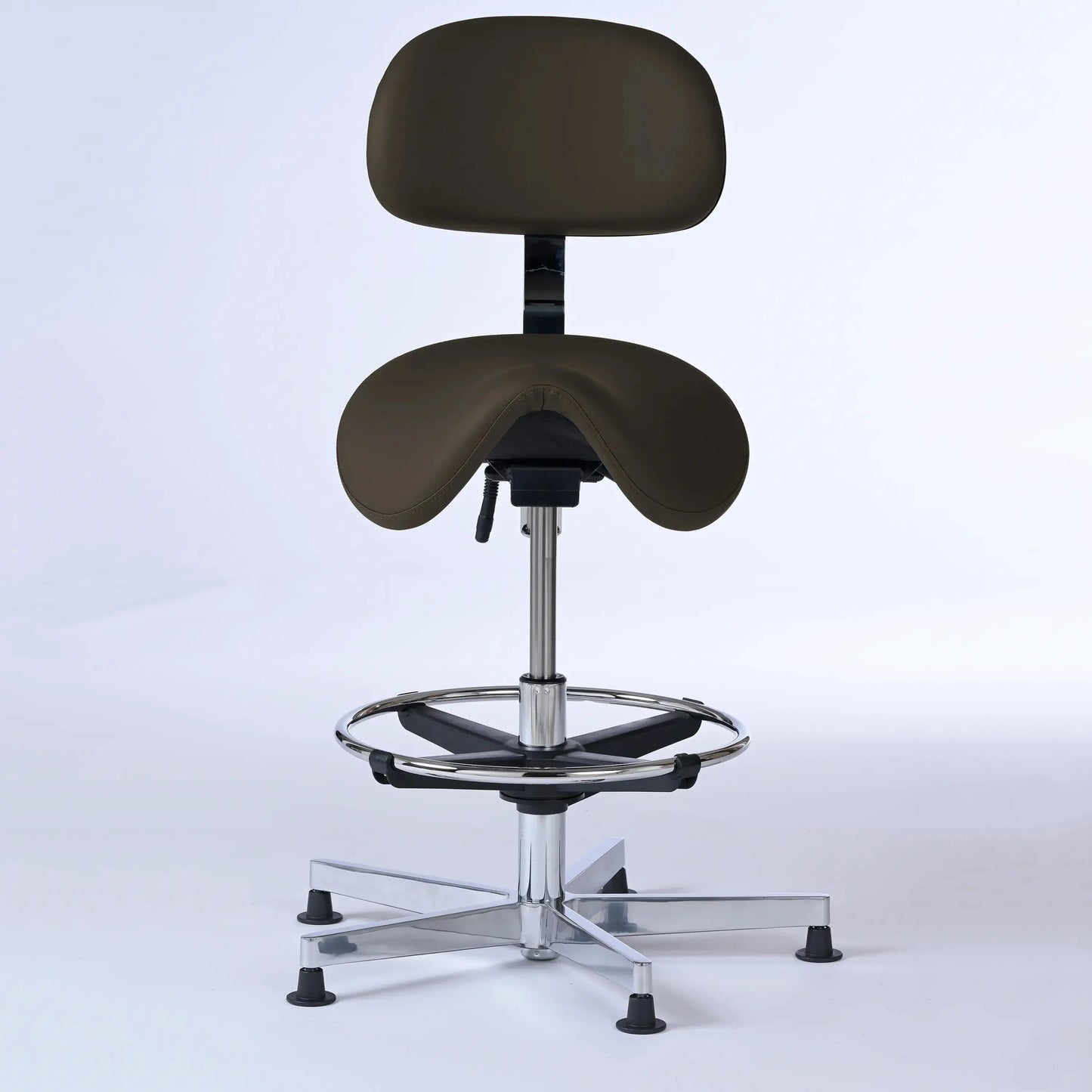 Stehhocker mit Rückenlehne Garwin – Gestell chrom mit Gleitern -  - Lacontaire