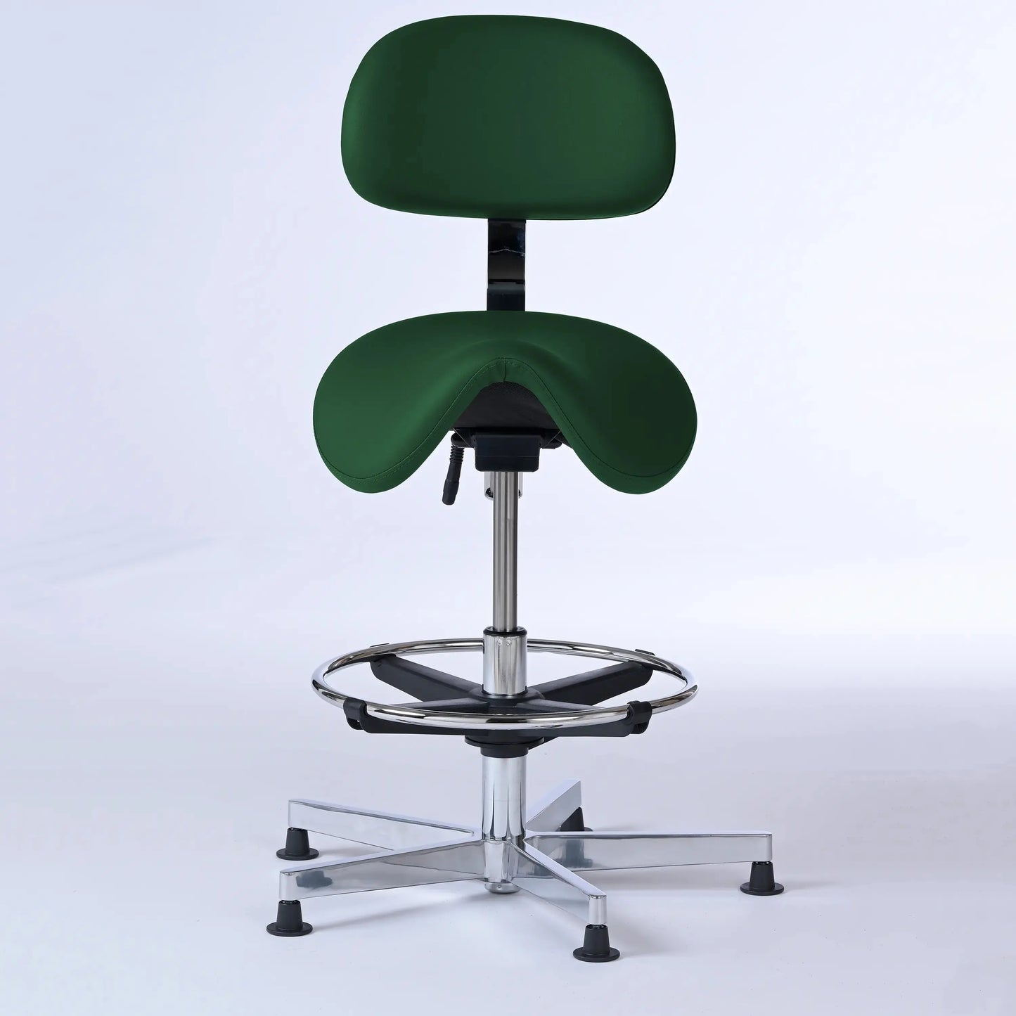 Stehhocker mit Rückenlehne Garwin – Gestell chrom mit Gleitern -  - Lacontaire