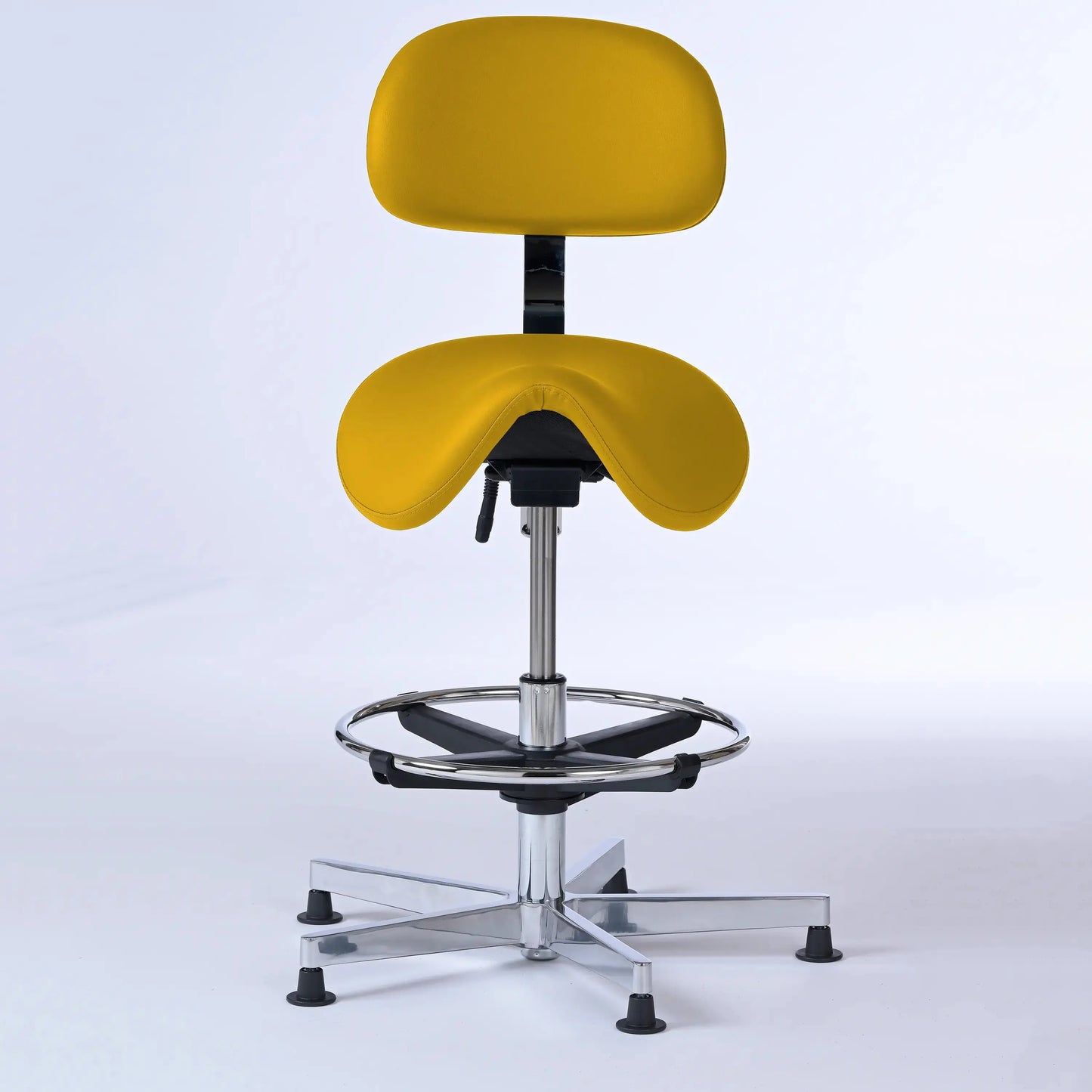 Stehhocker mit Rückenlehne Garwin – Gestell chrom mit Gleitern -  - Lacontaire