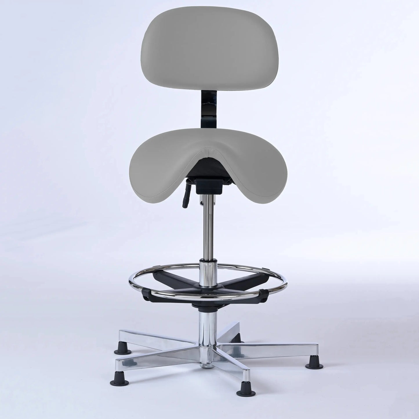 Stehhocker mit Rückenlehne Garwin – Gestell chrom mit Gleitern -  - Lacontaire