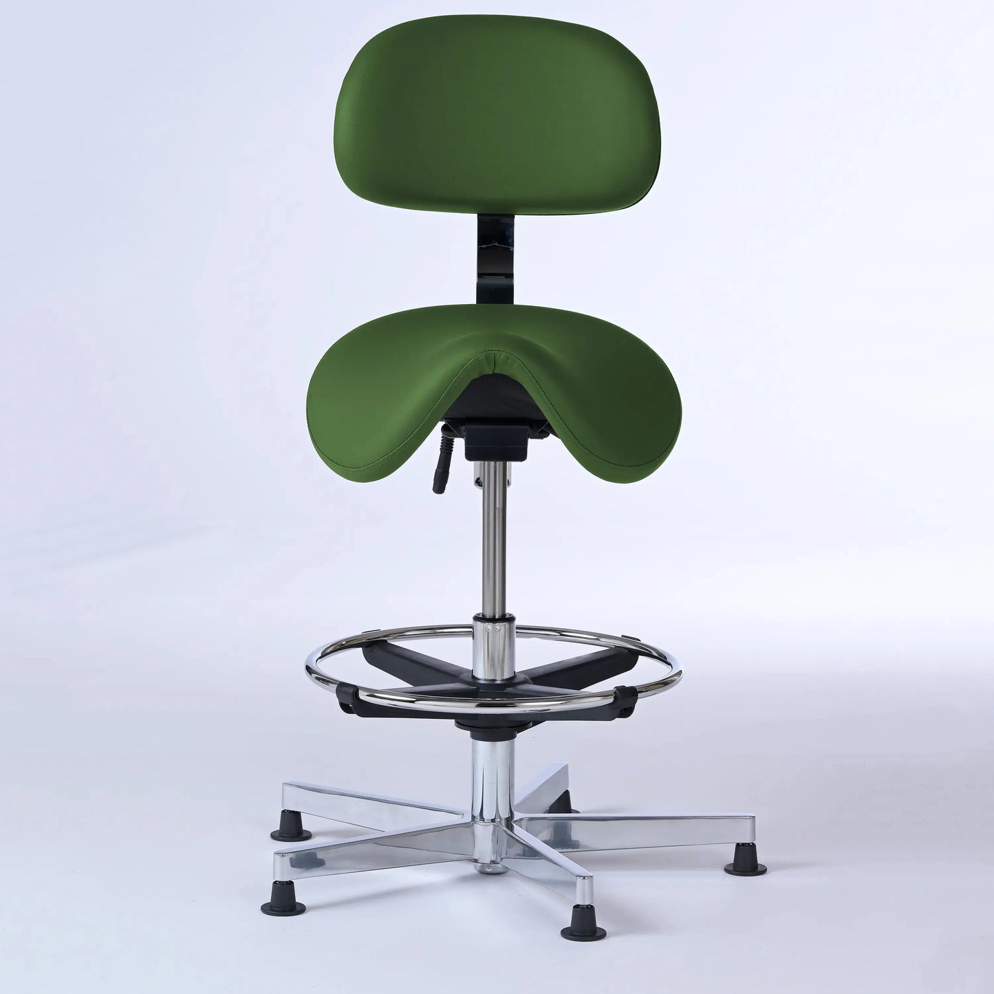 Stehhocker mit Rückenlehne Garwin – Gestell chrom mit Gleitern -  - Lacontaire