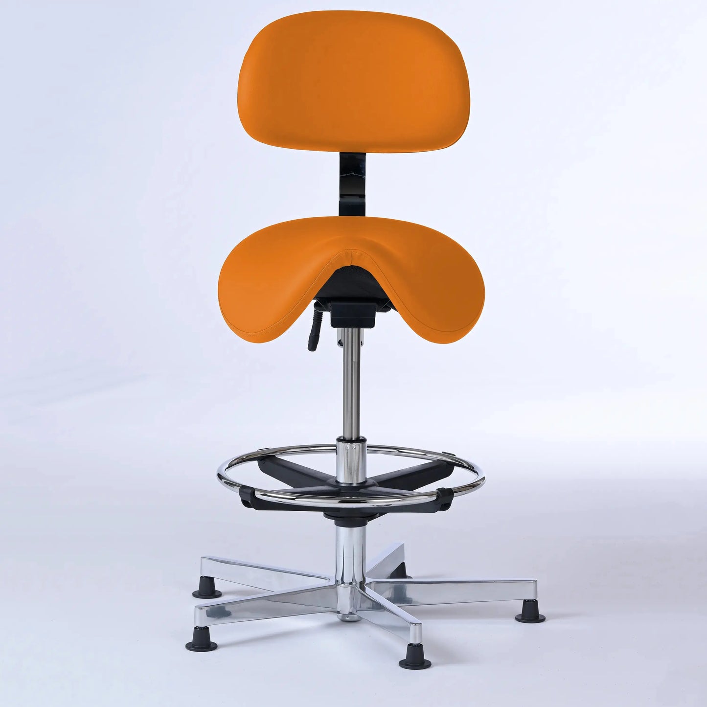 Stehhocker mit Rückenlehne Garwin – Gestell chrom mit Gleitern -  - Lacontaire