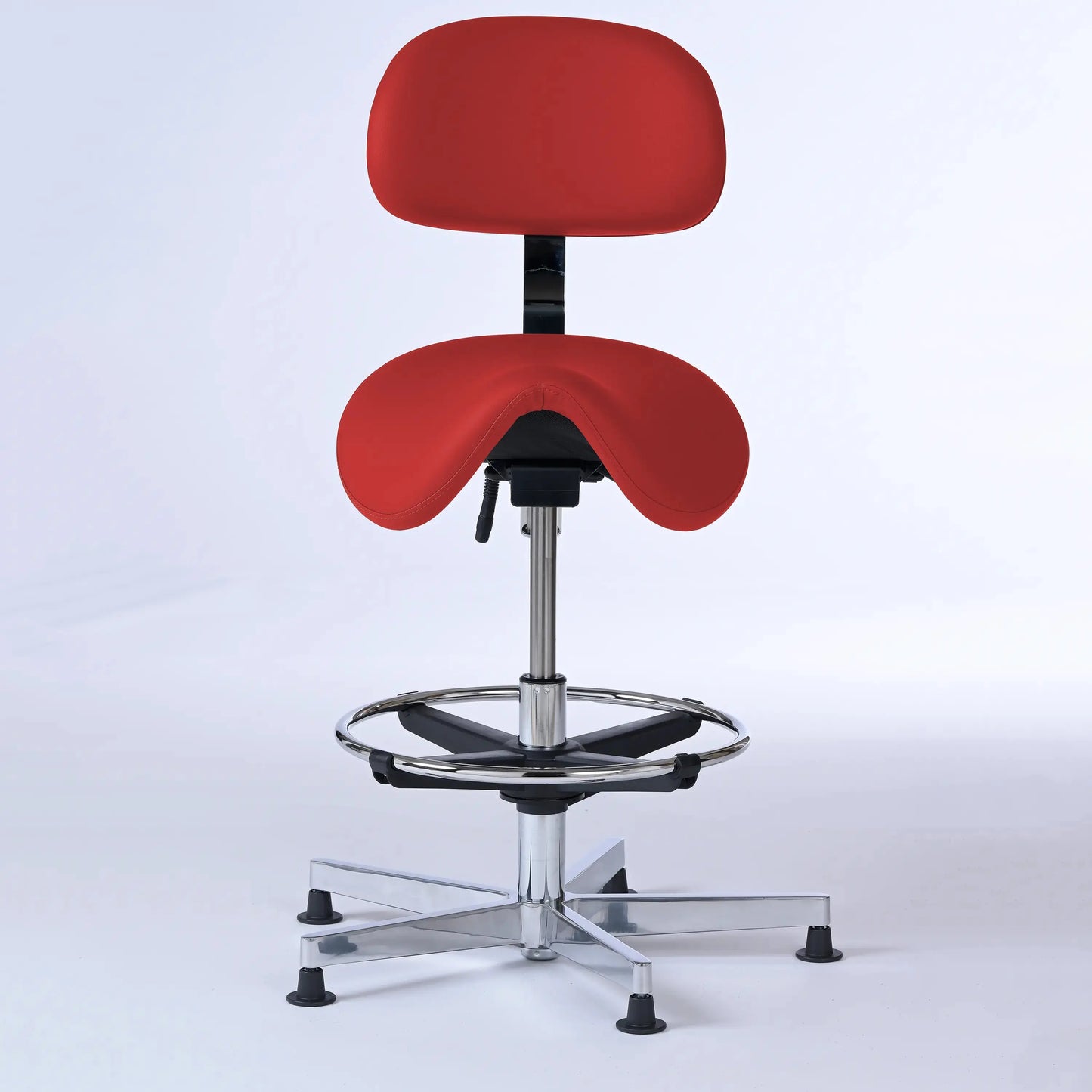 Stehhocker mit Rückenlehne Garwin – Gestell chrom mit Gleitern -  - Lacontaire
