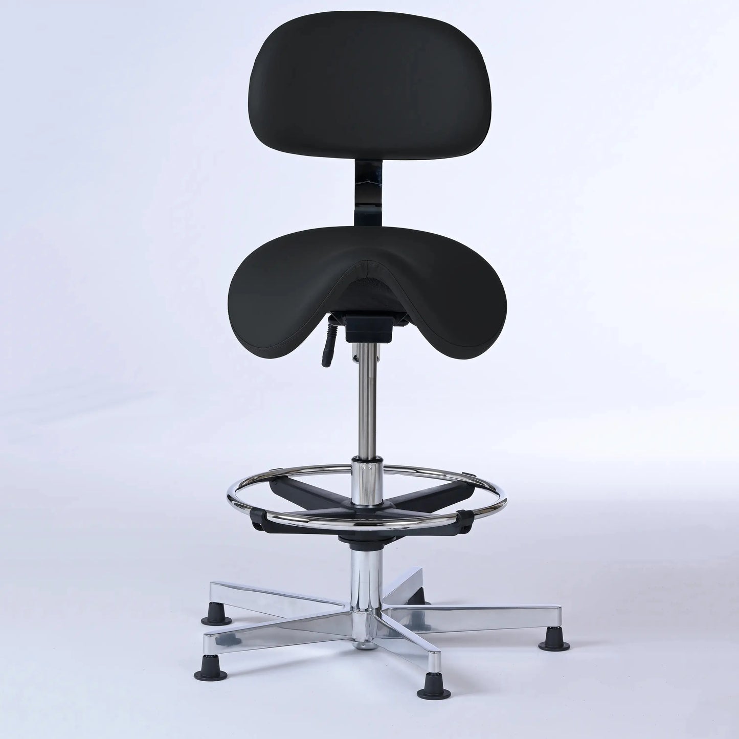Stehhocker mit Rückenlehne Garwin – Gestell chrom mit Gleitern -  - Lacontaire