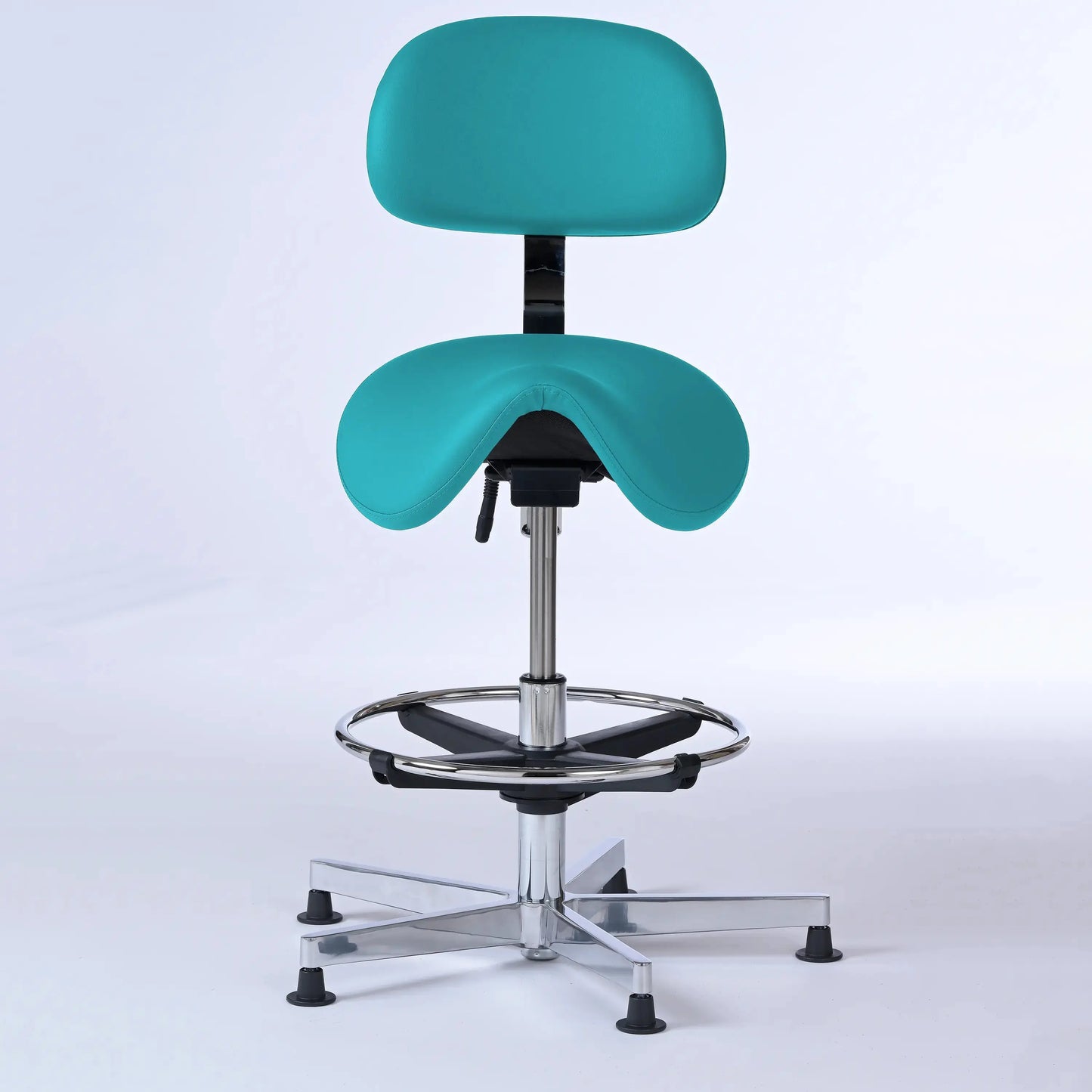 Stehhocker mit Rückenlehne Garwin – Gestell chrom mit Gleitern -  - Lacontaire