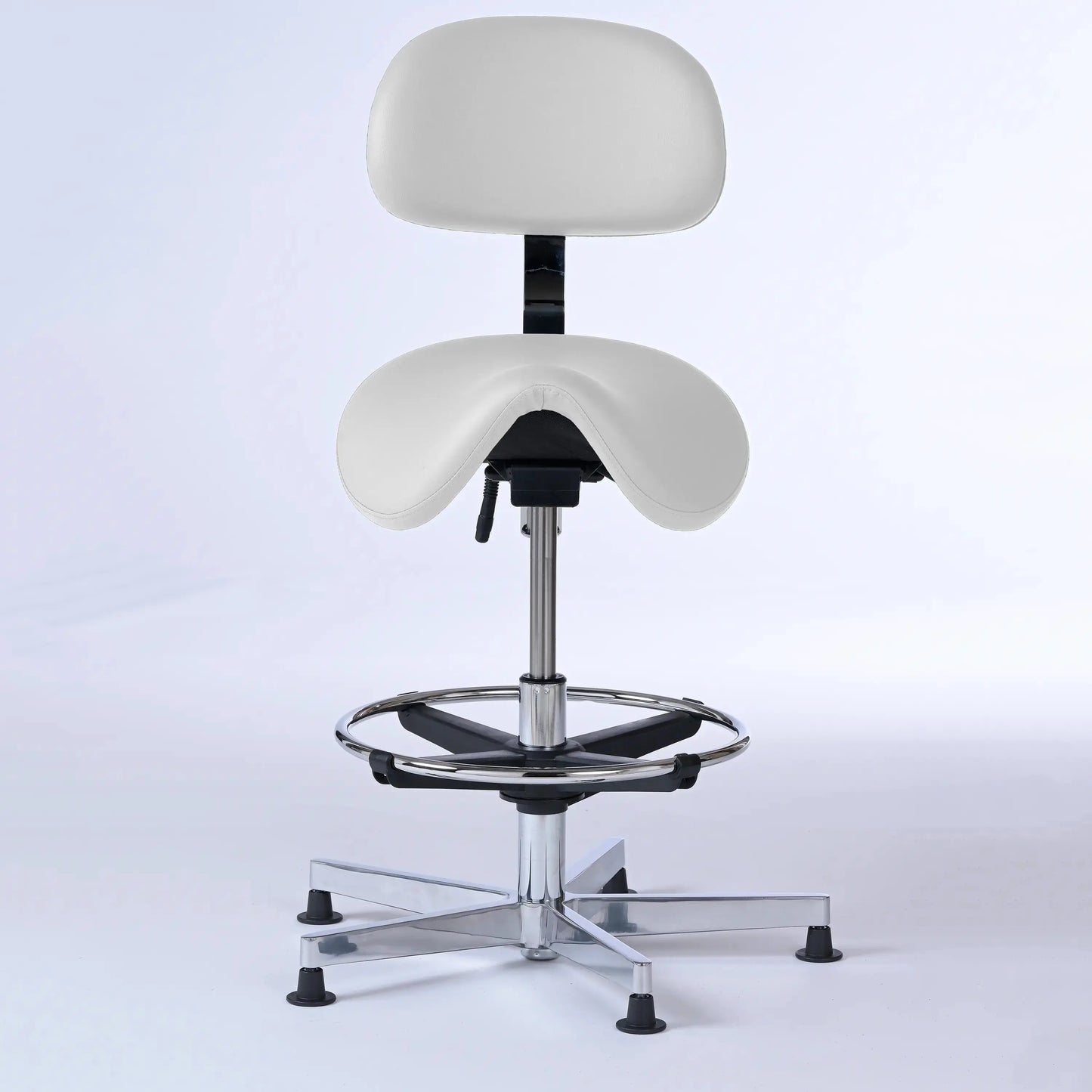 Stehhocker mit Rückenlehne Garwin – Gestell chrom mit Gleitern -  - Lacontaire