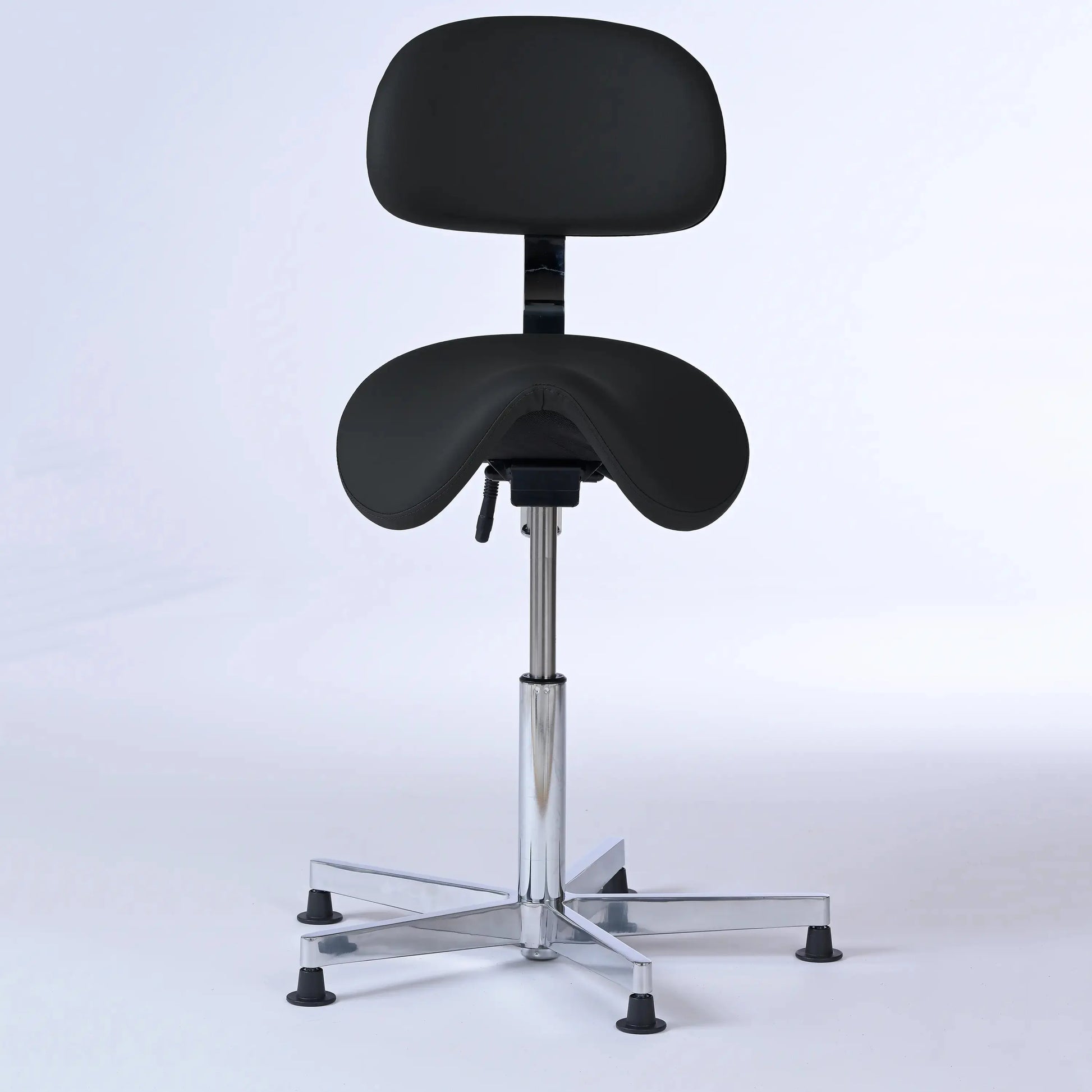 Stehhocker mit Rückenlehne Garwin – Gestell chrom mit Gleitern -  - Lacontaire